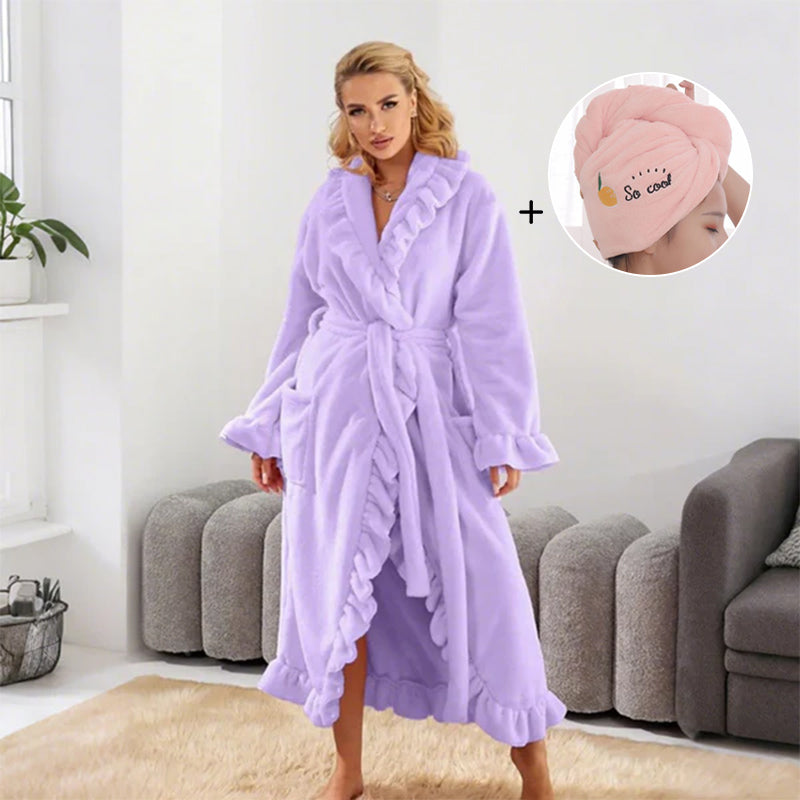 🧖 Puha és bolyhos fürdőköpeny - Bőrbarát anyag