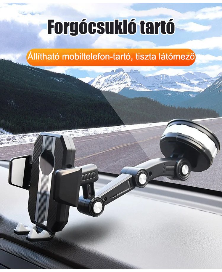 Szívókorongos autós telefontartó