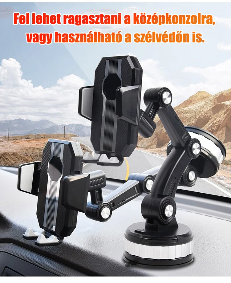 Szívókorongos autós telefontartó