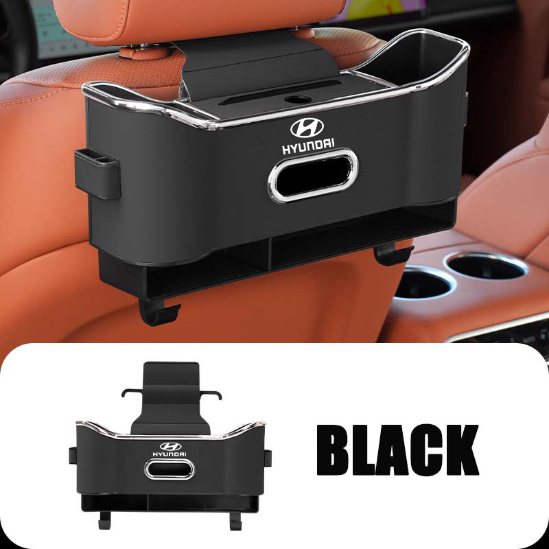 Többfunkciós tárolórekesz az autósülés háttámlájába