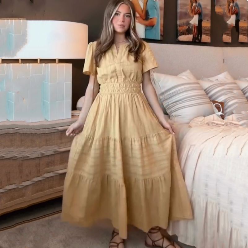 🔥👗Fodros pamutruha egyszínűben