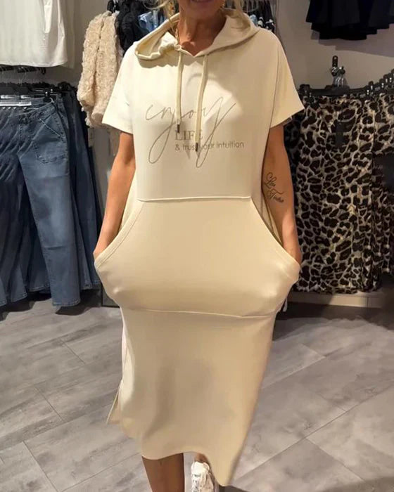 💥🔥👗[S-5XL]2025 új nyári stílusú laza, kényelmes és légáteresztő nagyméretű pulóverruha