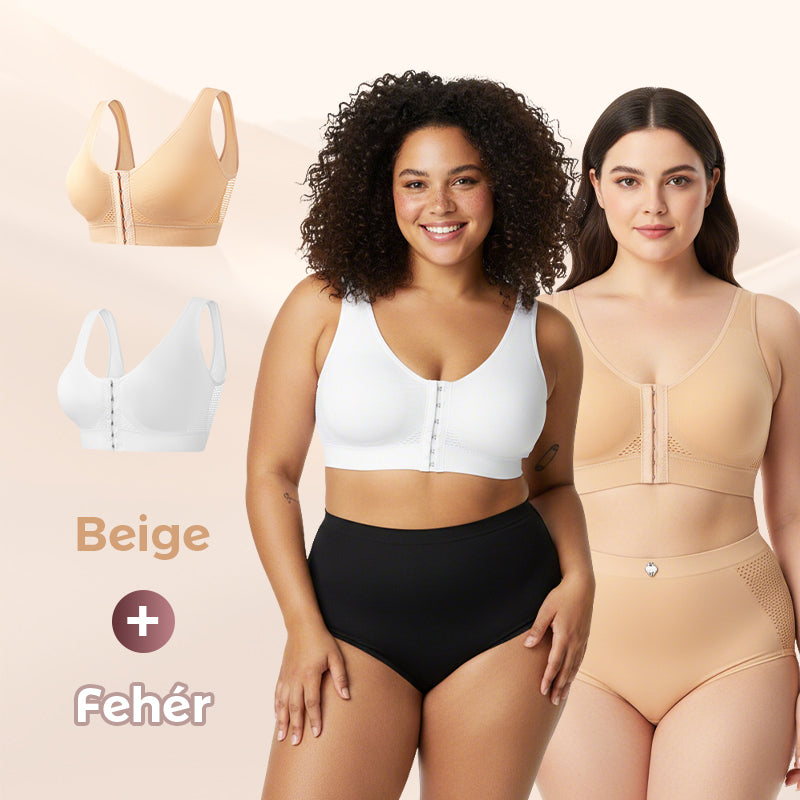 【✨ 1 + 1 ingyenes】Női merevítő nélküli, elölről záródó melltartó