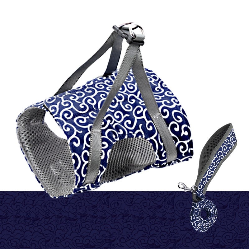 Kisállat póráz mellkaspánttal és övvel