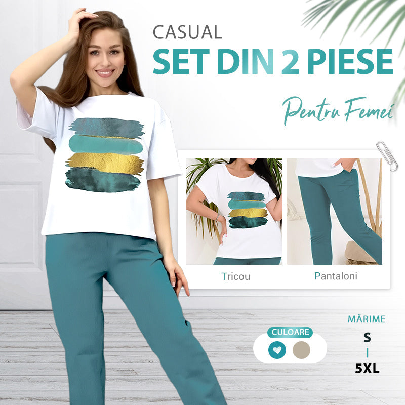 💥🍃 Sikkes, lezser kétrészes szett - Kényelmes és stílusos ✨