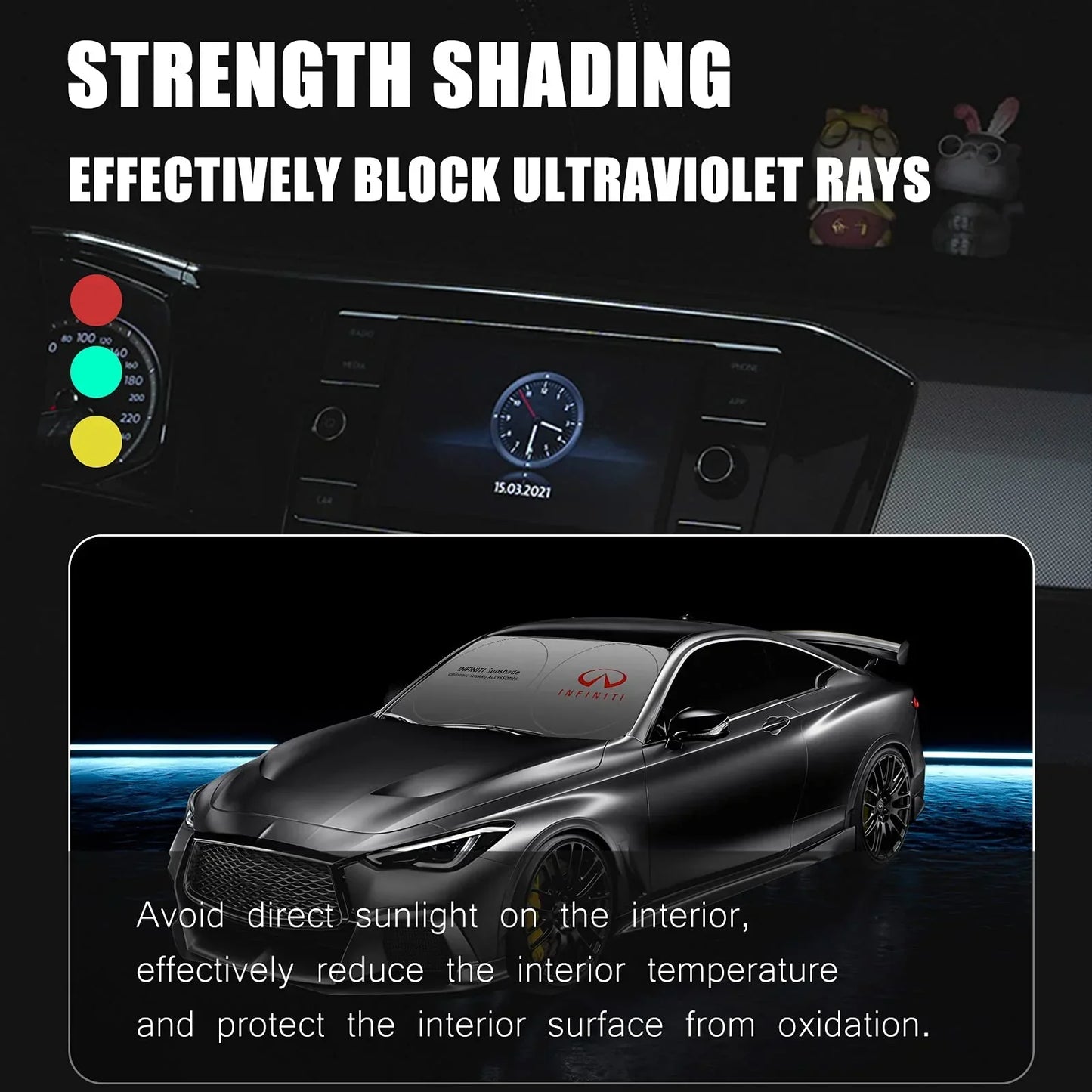 Autó napellenző, szélvédő hővédő