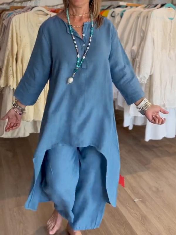 Női vászonöltöny monokróm színben