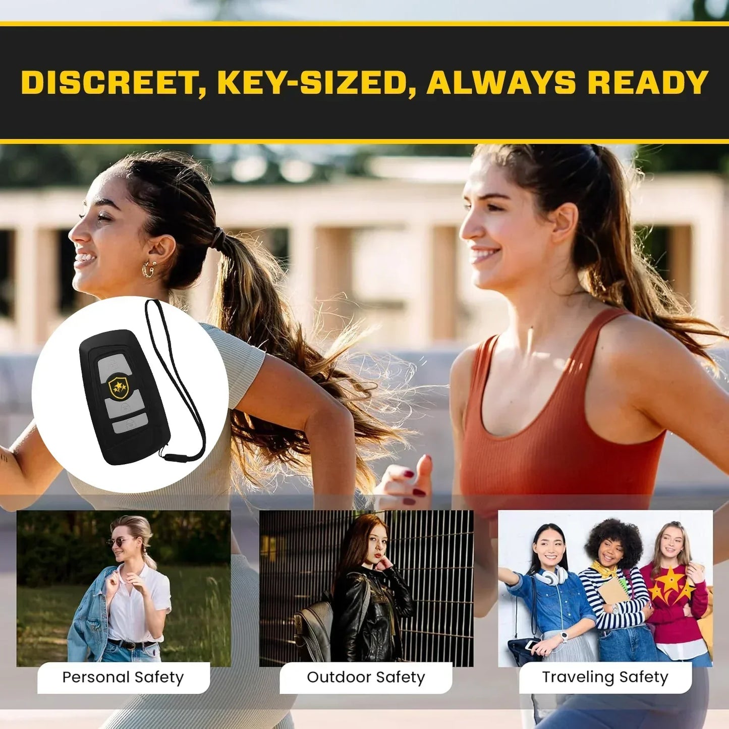 🔥 ⚡️ VOLTIC V77 3 az 1-ben sokkoló, zseblámpa és riasztó autós kulcstartó