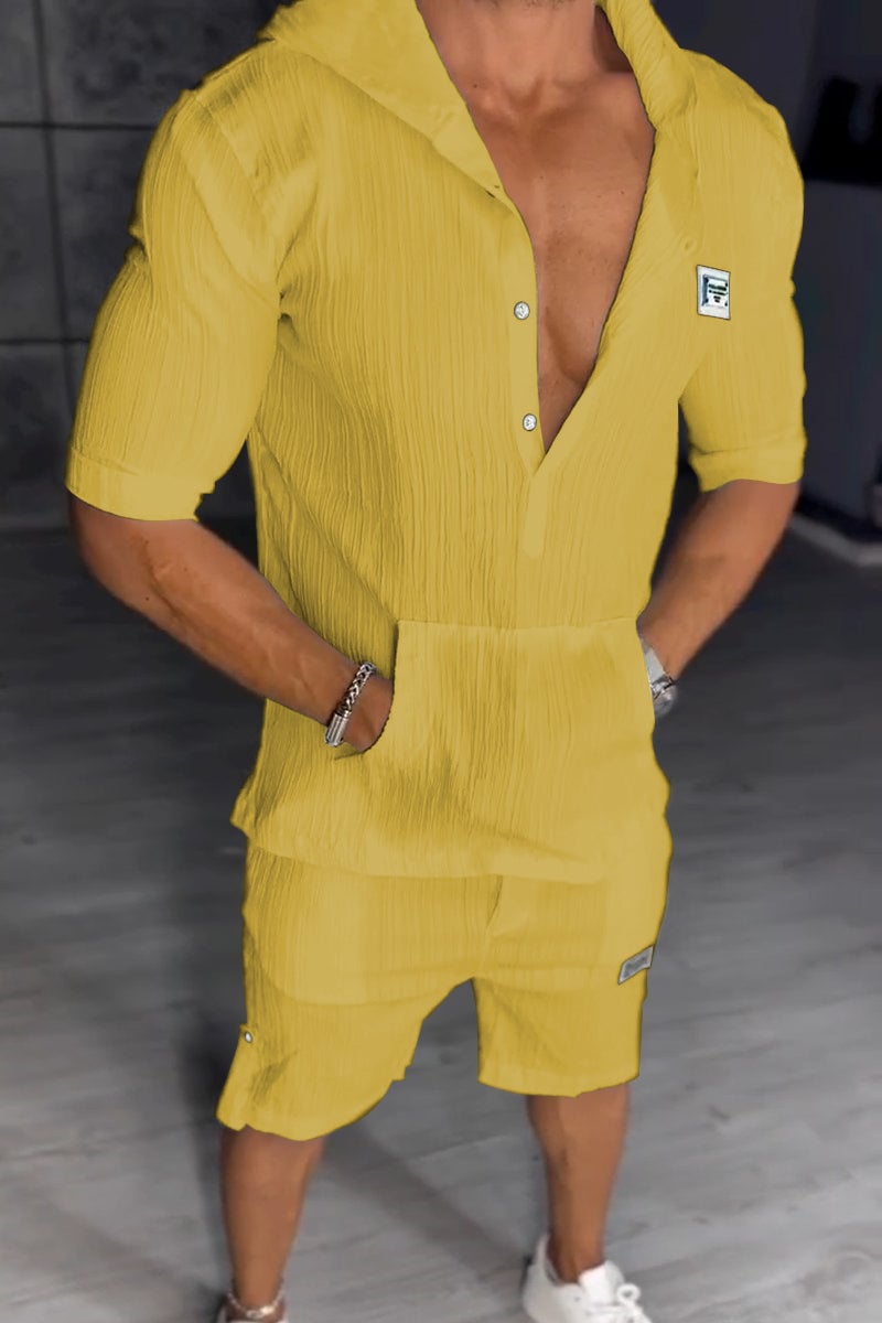 Rendkívüli, kapucnis férfi kétrészes szett