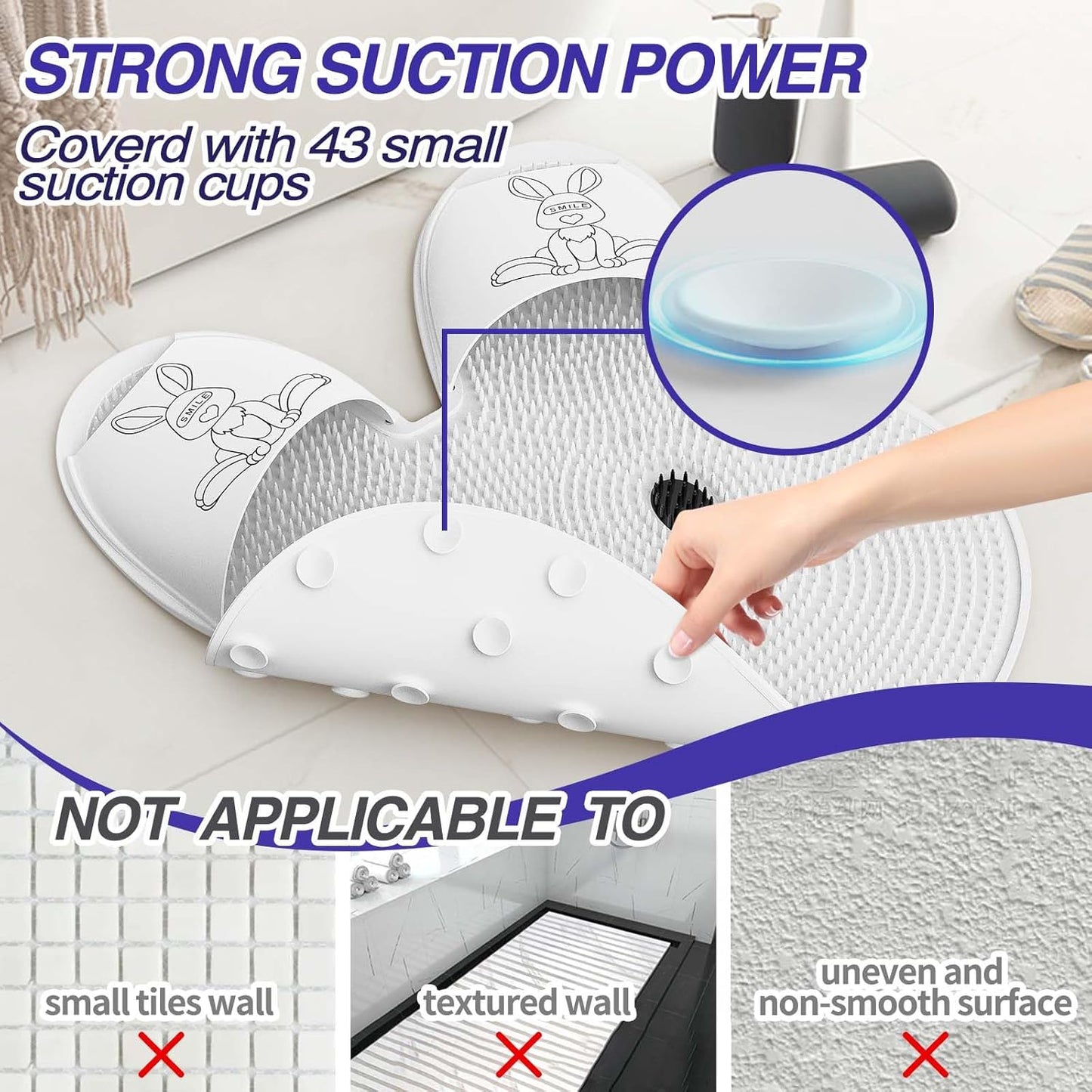 Extra nagyméretű zuhanyláb-súroló szőnyeg