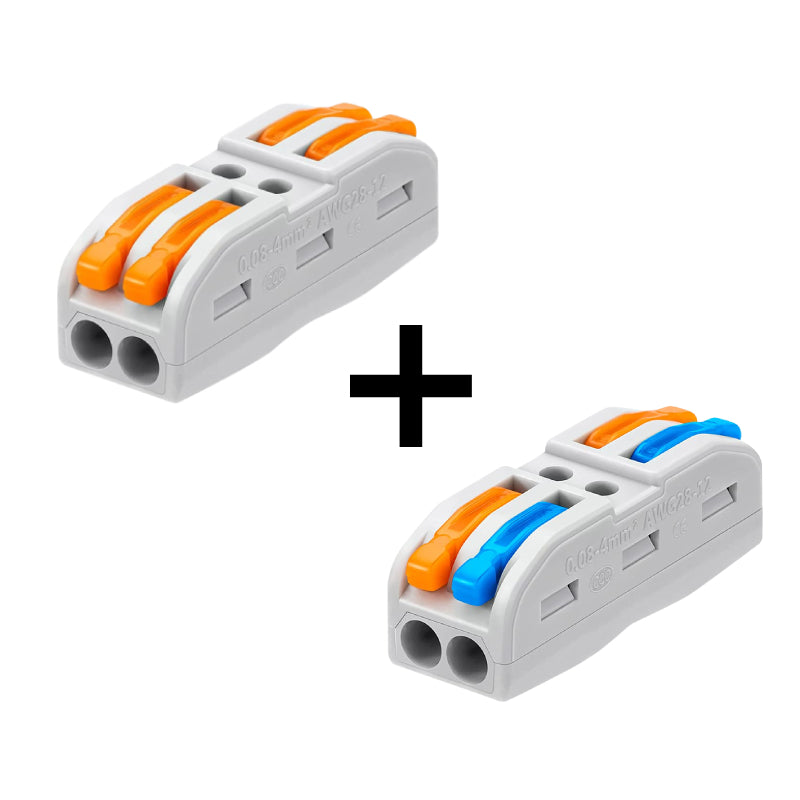 Gyorscsatlakozó, kábelcsatlakozó, univerzális kemény és puha kábelekhez, otthoni és munkahelyi használatra alkalmas, két szín közül választhat