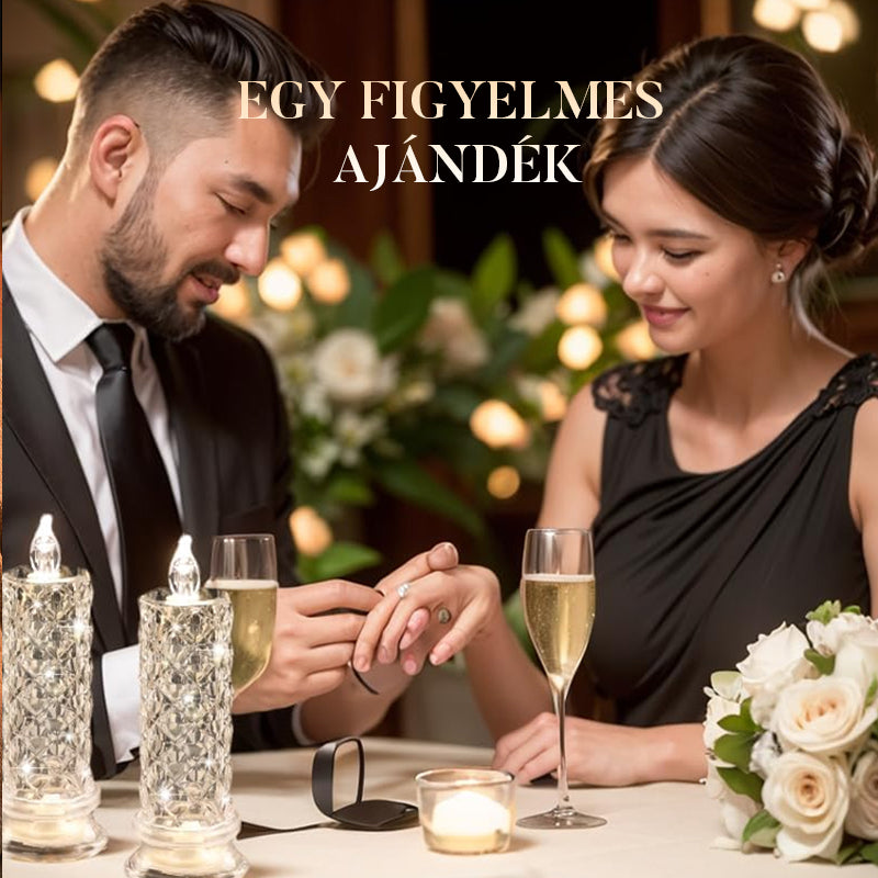 【✨1+2 ingyenes 】Romantikus, elemmel működő LED-es láng nélküli gyertyák