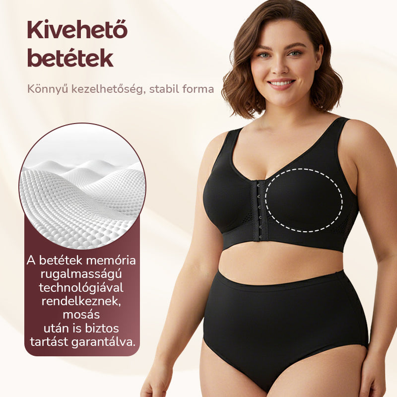 【✨ 1 + 1 ingyenes】Női merevítő nélküli, elölről záródó melltartó