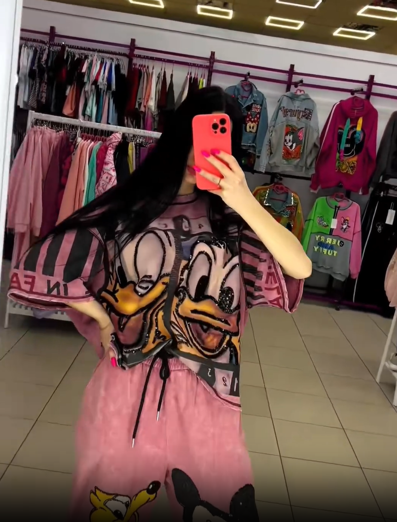 Donald kacsa és Mickey egér témájú felső és nadrág szett