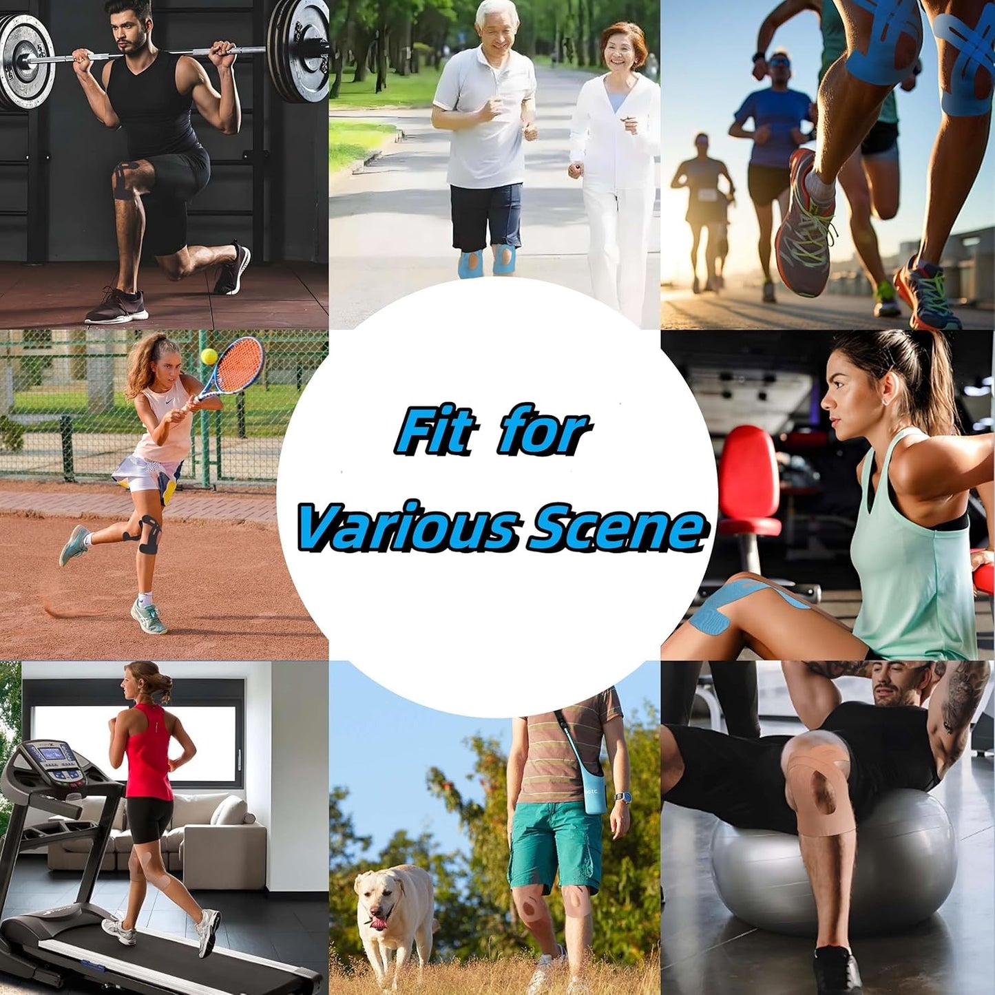 🎁50% OFF-Precut kineziológiai szalag a térdekhez