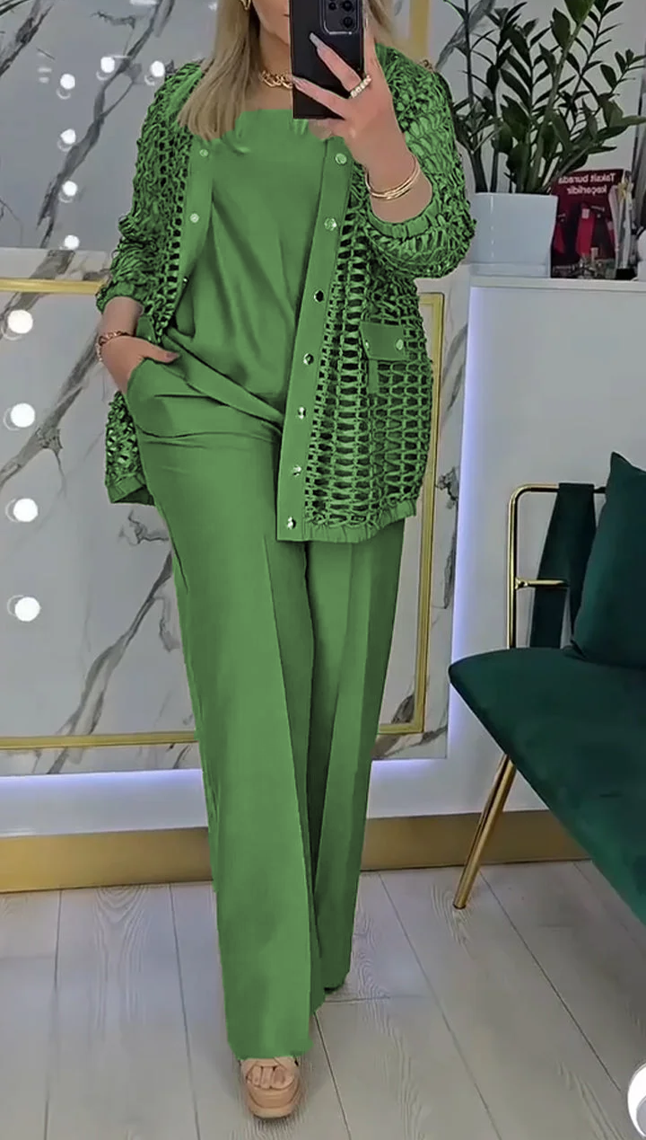 Női, háromrészes üreges ingázóruha