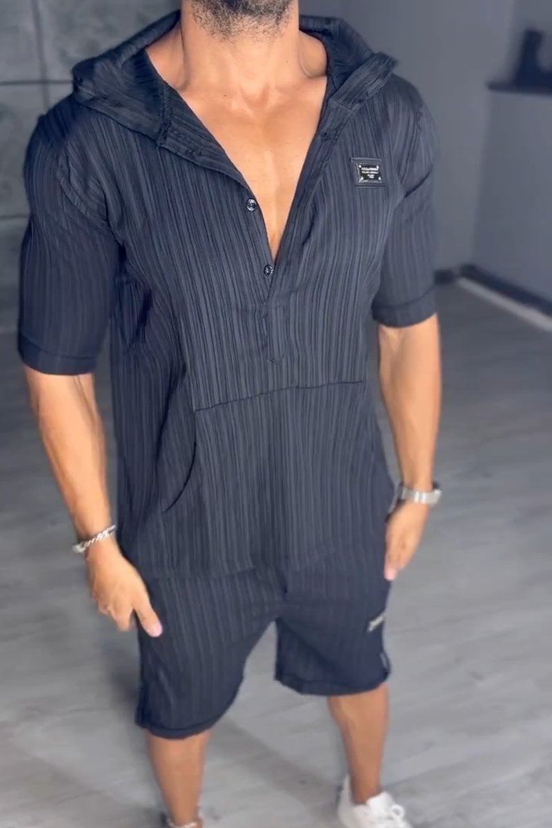 Rendkívüli, kapucnis férfi kétrészes szett