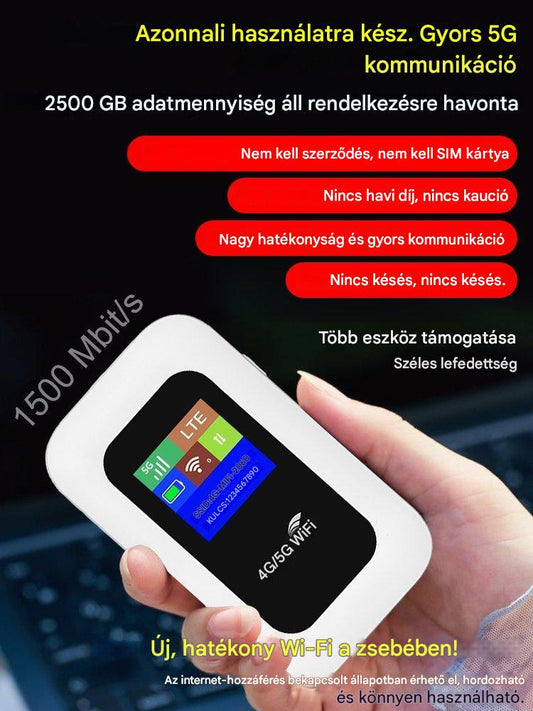 Univerzális, nagy sebességű hordozható Wifi világszerte