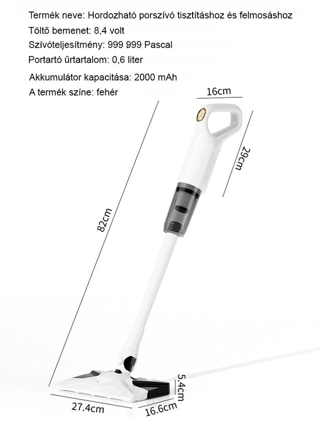 [Integrált vezeték nélküli szívás és felmosó] Nagy szívó atkaeltávolító vákuum és felmosó gép