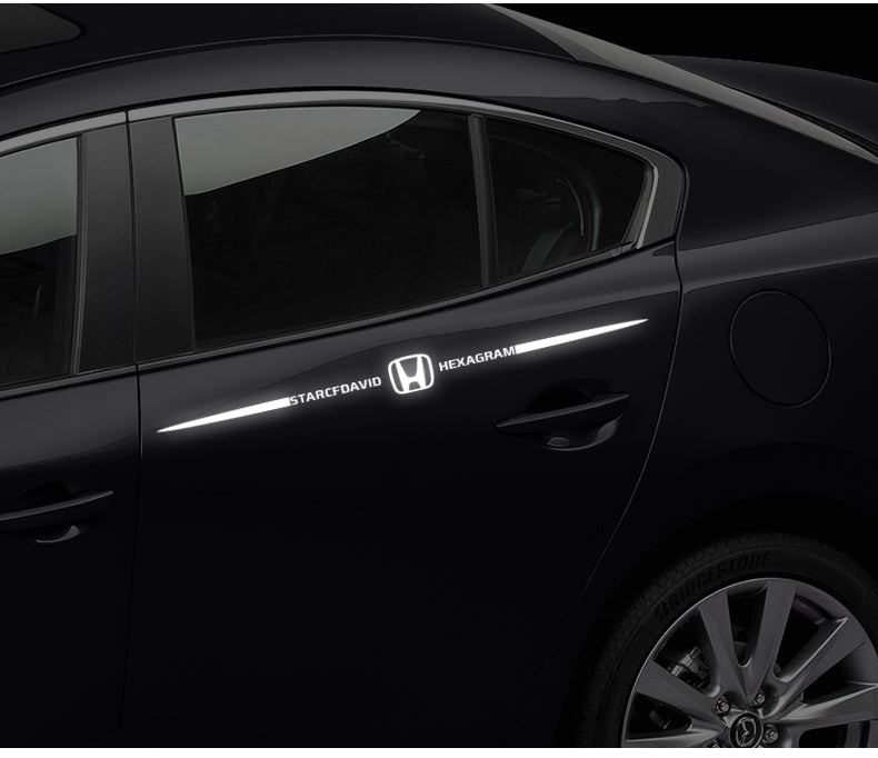 3D színes lézerfényvisszaverő autómatricák 4 db