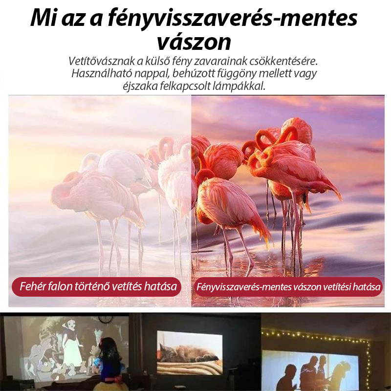 Összecsukható tükröződésmentes képernyő