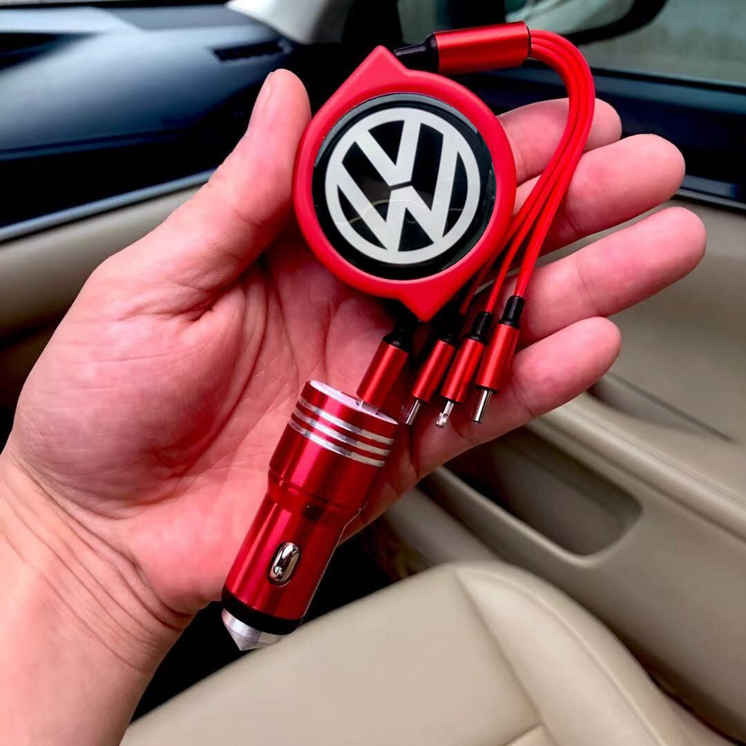 3 az 1-ben visszahúzható autós adatkábel + ingyenes autós töltő