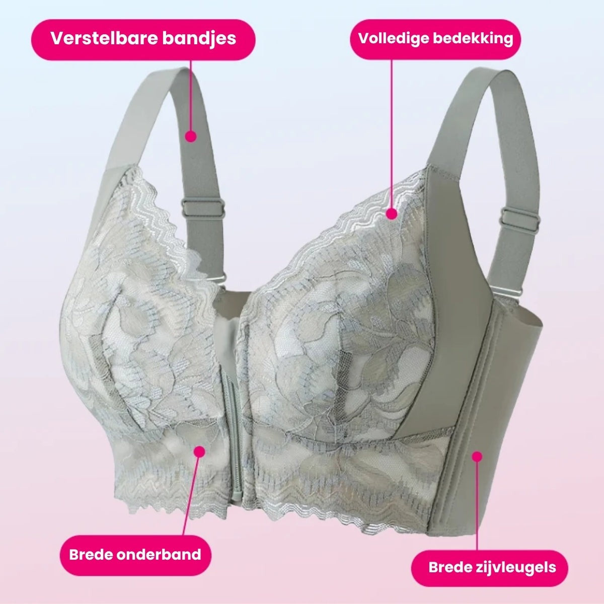 Comfort Zip Bra | Elöl záródó melltartó TrioLift technológiával