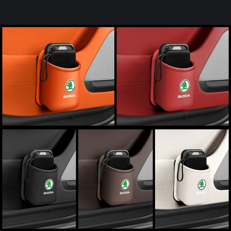 Bőr autós pohártartó szervező