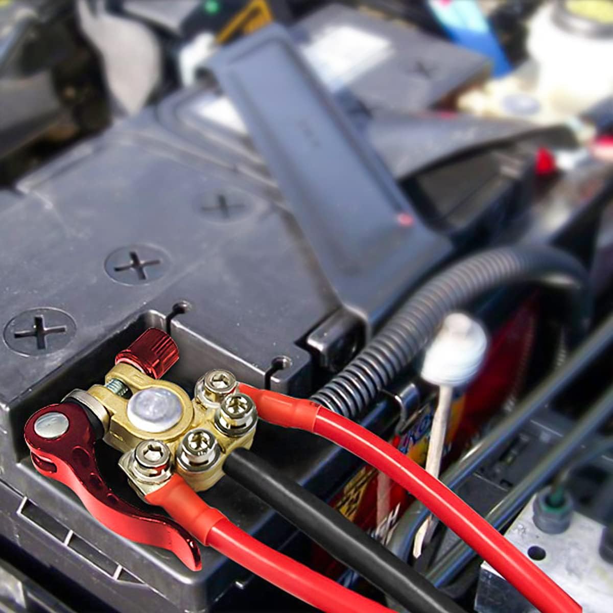 Gyorsan oldható autóakkumulátor-csatlakozó vastagított sárgaréz fejjel