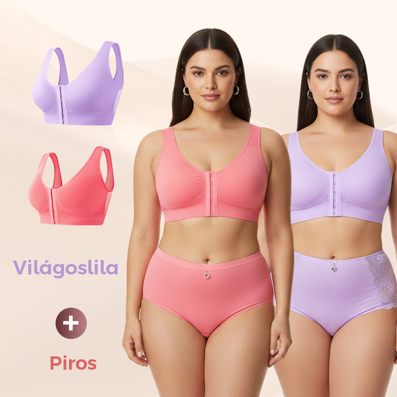 【✨ 1 + 1 ingyenes】Női merevítő nélküli, elölről záródó melltartó
