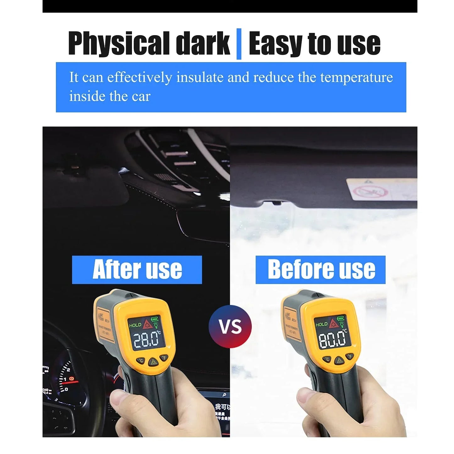 Autó napellenző, szélvédő hővédő