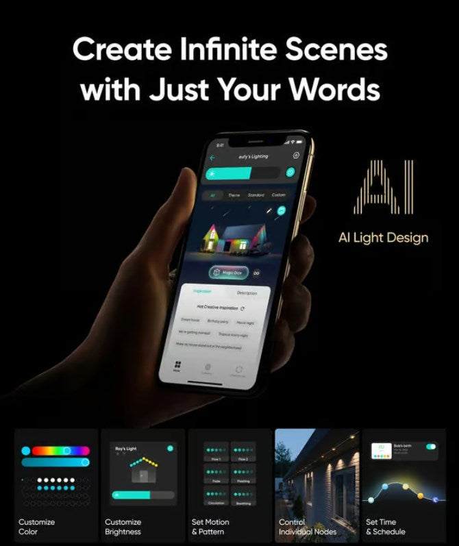 ⏰Az akció utolsó napja🌈Intelligens szivárvány LED kültéri állandó világítás
