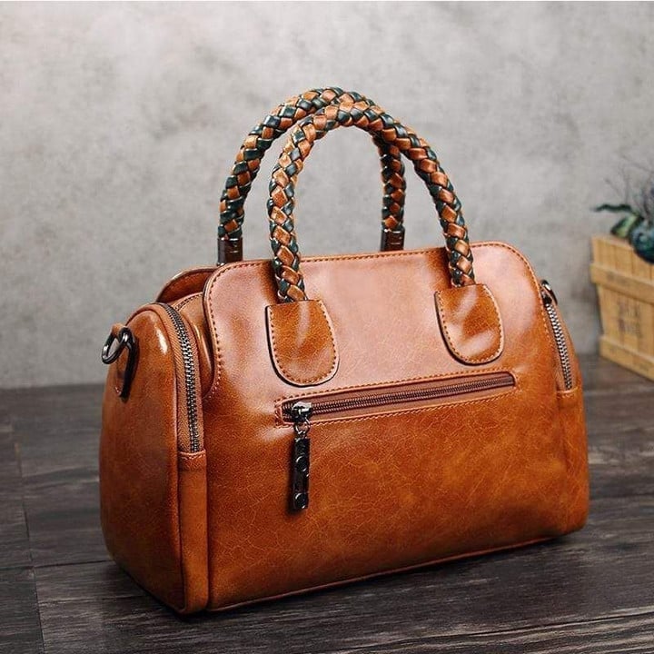 Γυναικεία δερμάτινη τσάντα μεγάλης χωρητικότητας-GR