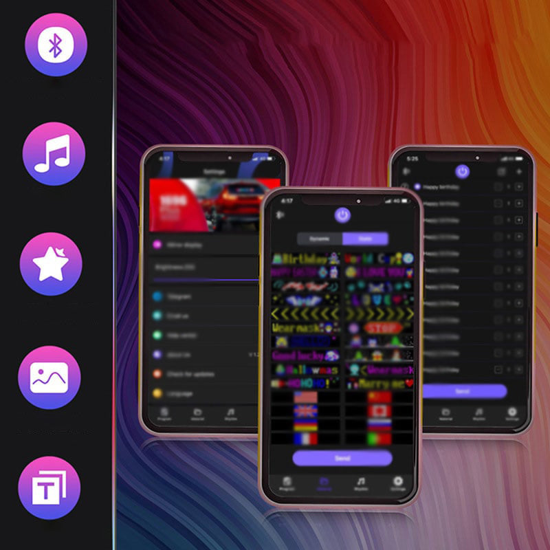 [Exkluzív gyártás] Ördögszem lámpa autó LED lágy képernyő