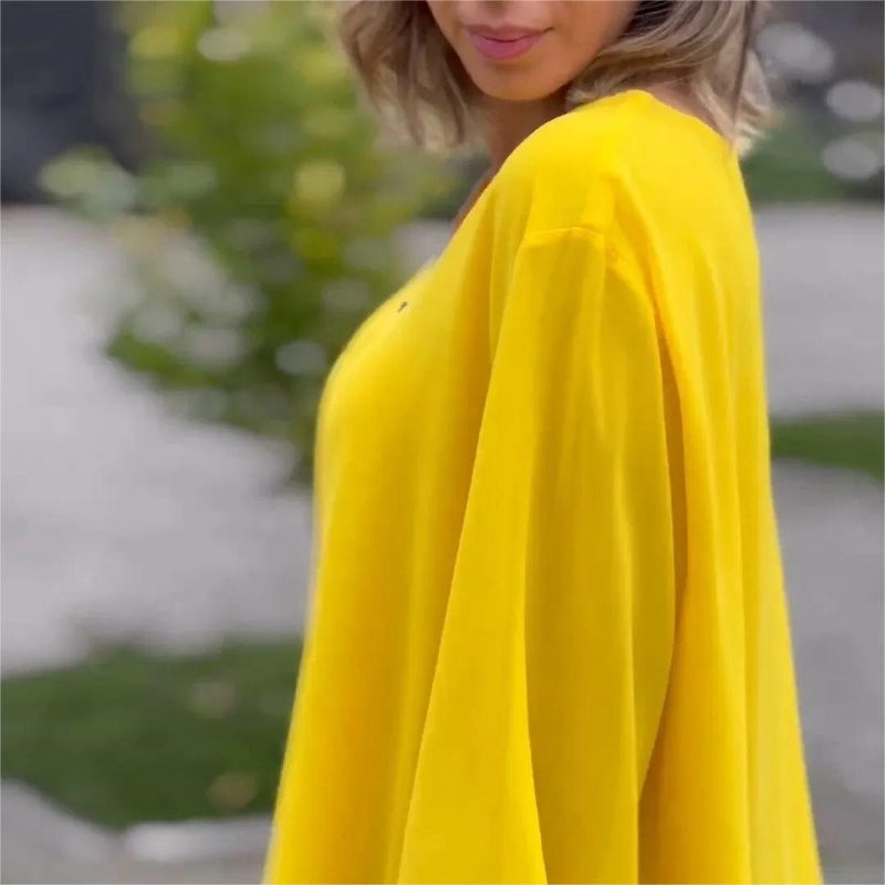 💗 Női dupla rétegű felső V-nyakkal és puha cipzárral