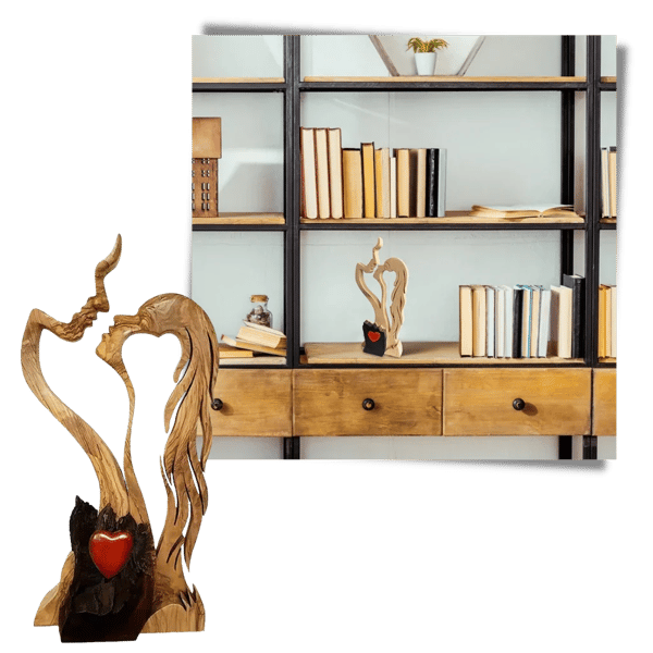 Pár Szerelem Fából Készült Dekorációs Díszek, Kreatív Dekoratív Művészet