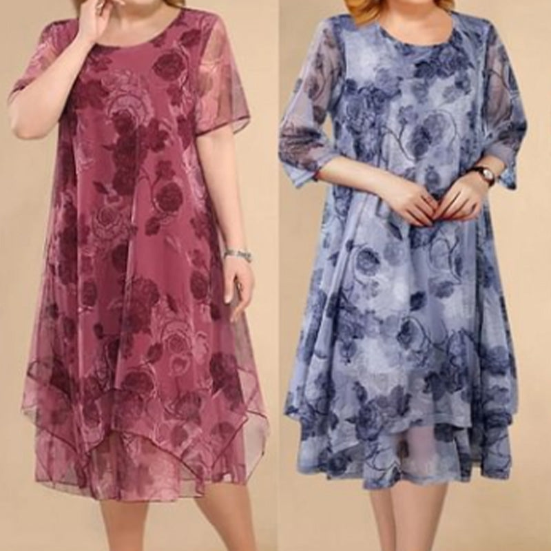 🌺Elegáns, bő sifon ruhák plus size méretekben