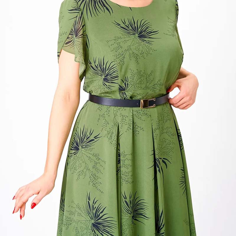 🔥 A vonalú ruha övvel | Virágmintás és nyári stílusú ruha