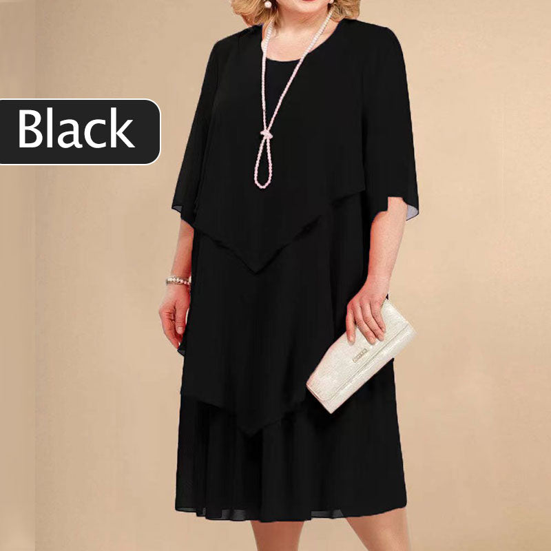 💖Plus Size Réteges Midi Ruha