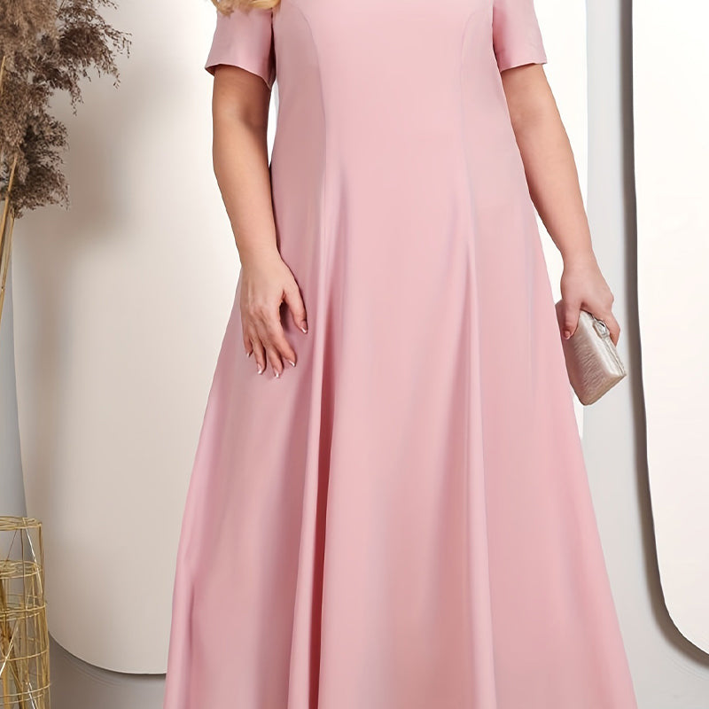 ✨Női egyszínű ruha csipkével hímzett kabáttal