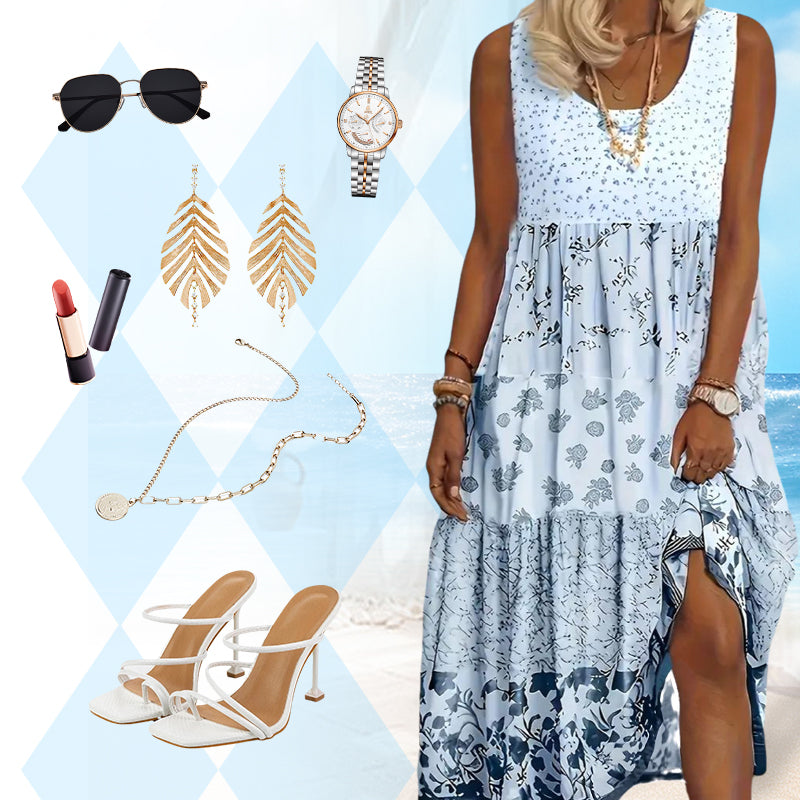 ✨👗 Boho Stílusú Ujjatlan Ruha Nőknek