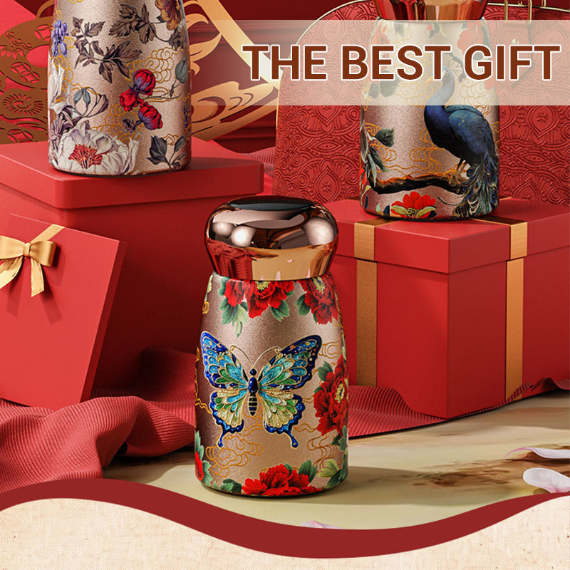 🧉Vintage hordozható intelligens szigetelt bögre