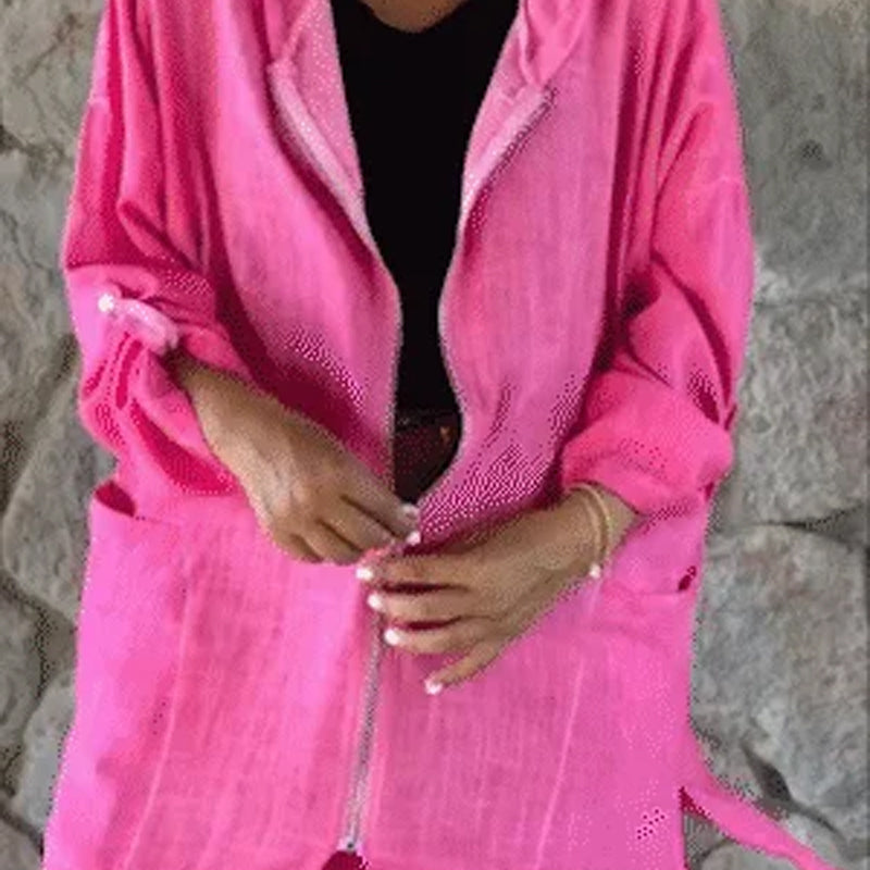 🧥 Női könnyű kabát kapucnival