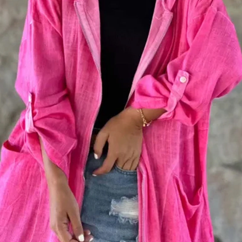 🧥 Női könnyű kabát kapucnival