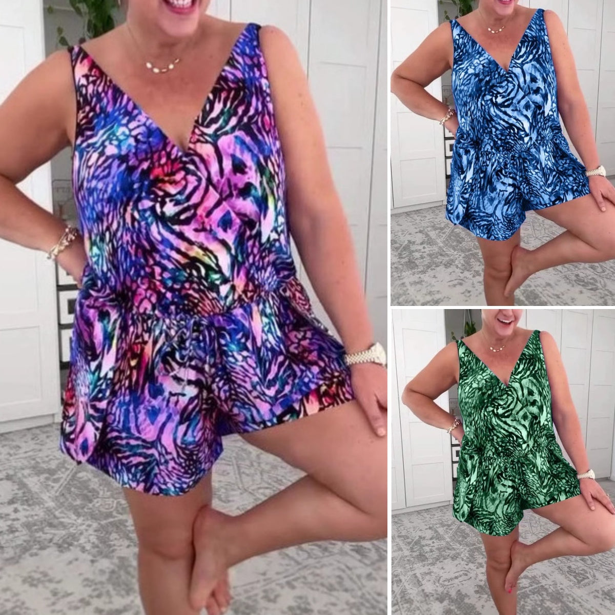 💝 2025 Ujjatlan, nyomtatott, nyomtatott fürdőruha V-nyakkivágással