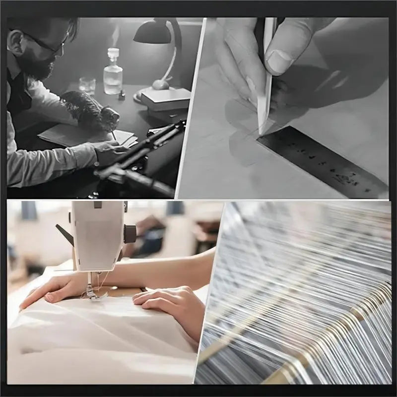 🌸 Mintás ruha kerek nyakkal és hétnegyedes ujjakkal