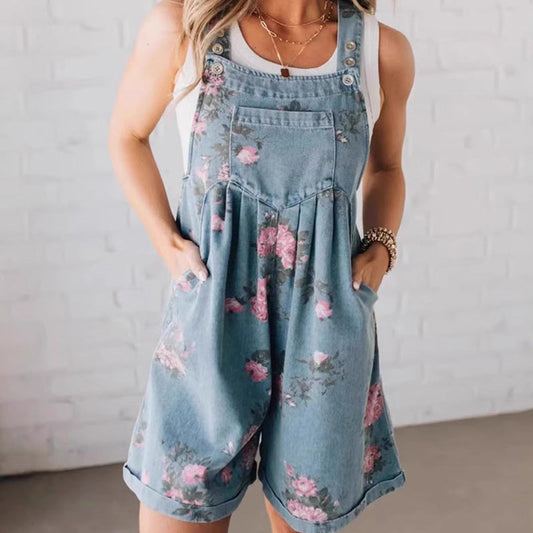 🌸 Vintage Virágmintás Farmer Overall🌸