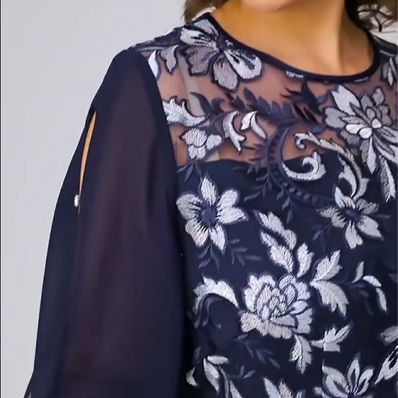 ✨Női virágmintás, hálós midi ruha