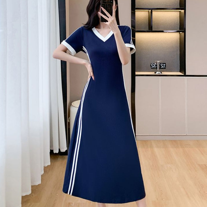 【M-4XL】👗Női alkalmi és egyszerű V-nyakú ruha