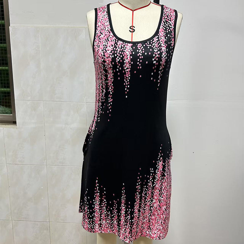 ✨Divatos, ujjatlan női ruha nyomattal🦋